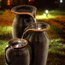 52cm Kiran 3 Tier Solar Fountain with LED